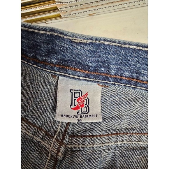 Brooklyn Basement Denim Shorts Size 38 Blue Flat Front - Picture 4 of 5